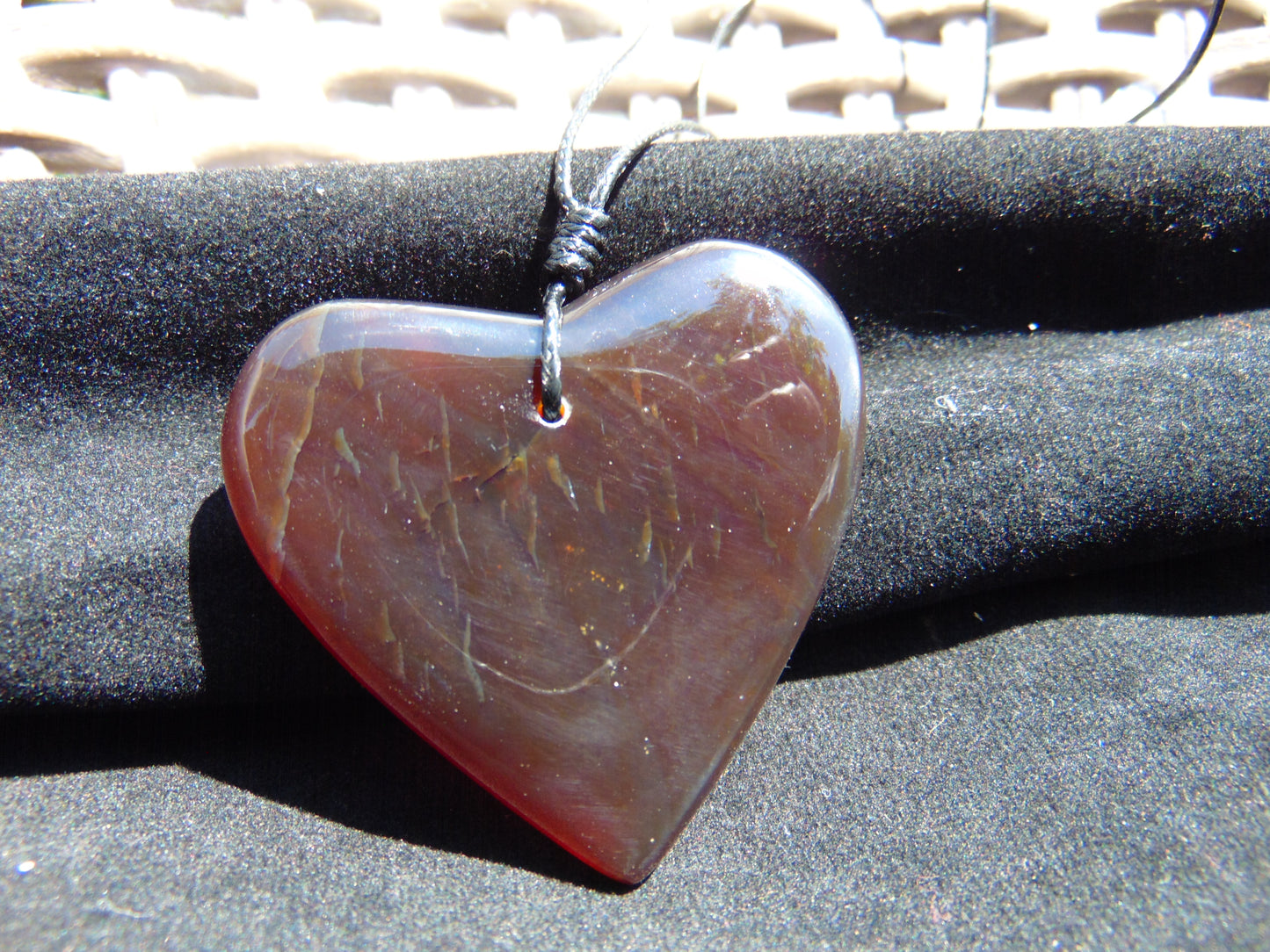 16 gr Heart Pendant Indonesian Red Amber for Healing 25Y190