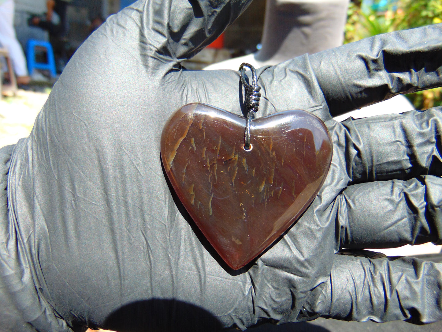16 gr Heart Pendant Indonesian Red Amber for Healing 25Y190