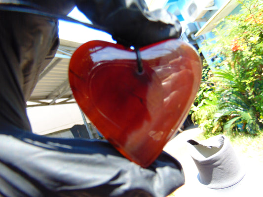 16 gr Heart Pendant Indonesian Red Amber for Healing 25Y190