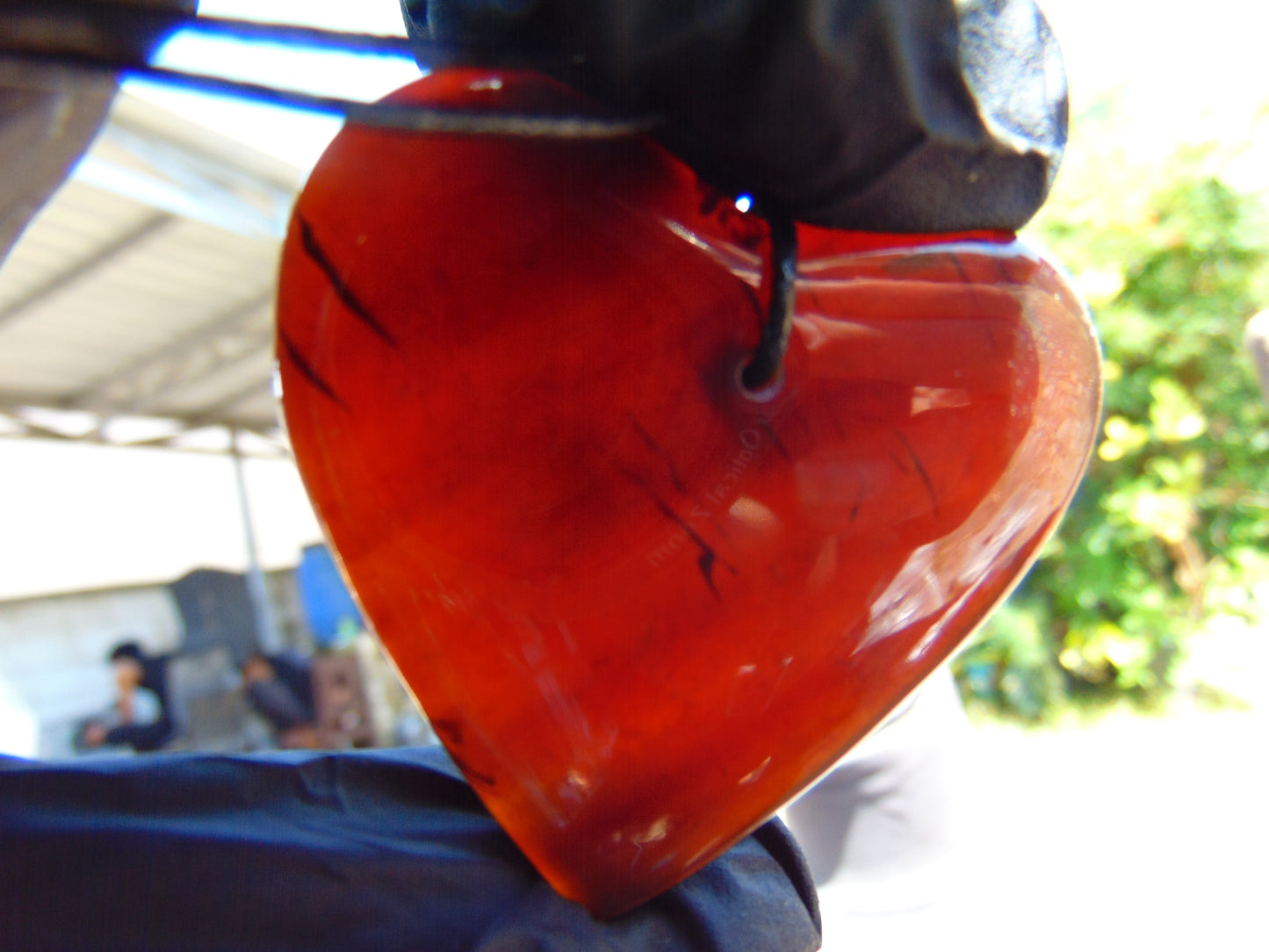 16 gr Heart Pendant Indonesian Red Amber for Healing 25Y190