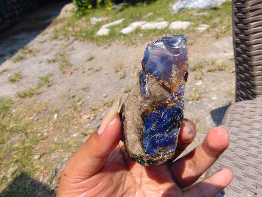 90 gram Rough Raw Indonesian Blue Amber for Healing RBAR36