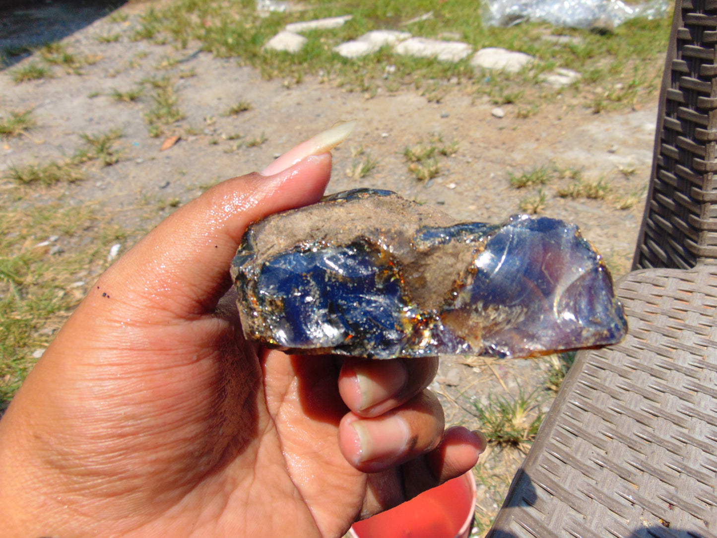 90 gram Rough Raw Indonesian Blue Amber for Healing RBAR36