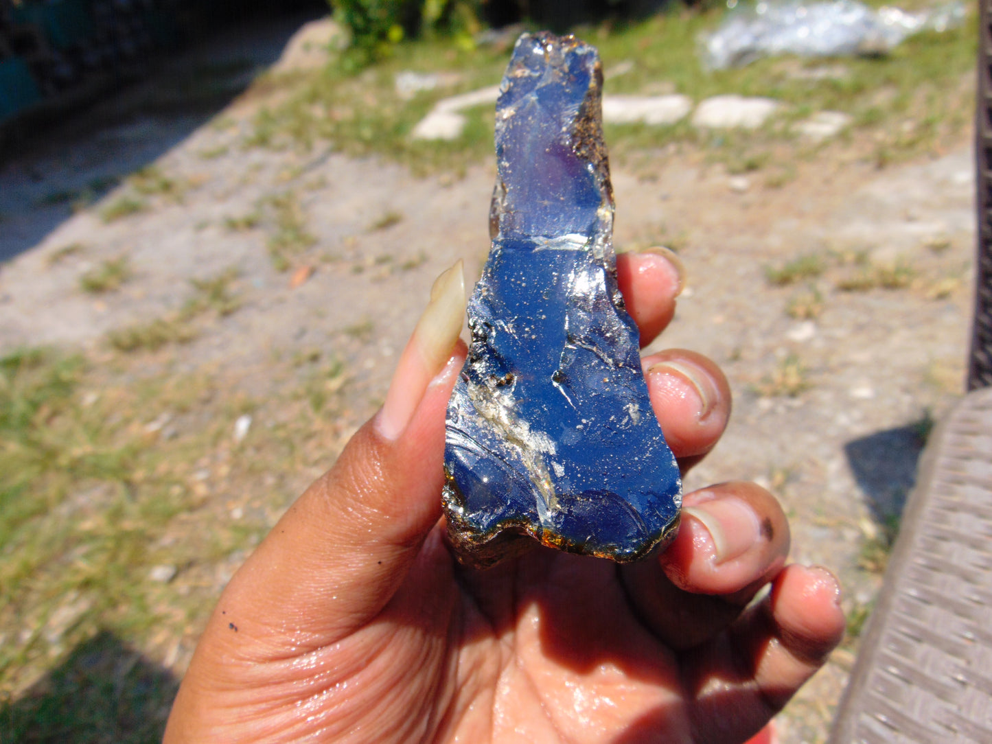 90 gram Rough Raw Indonesian Blue Amber for Healing RBAR36