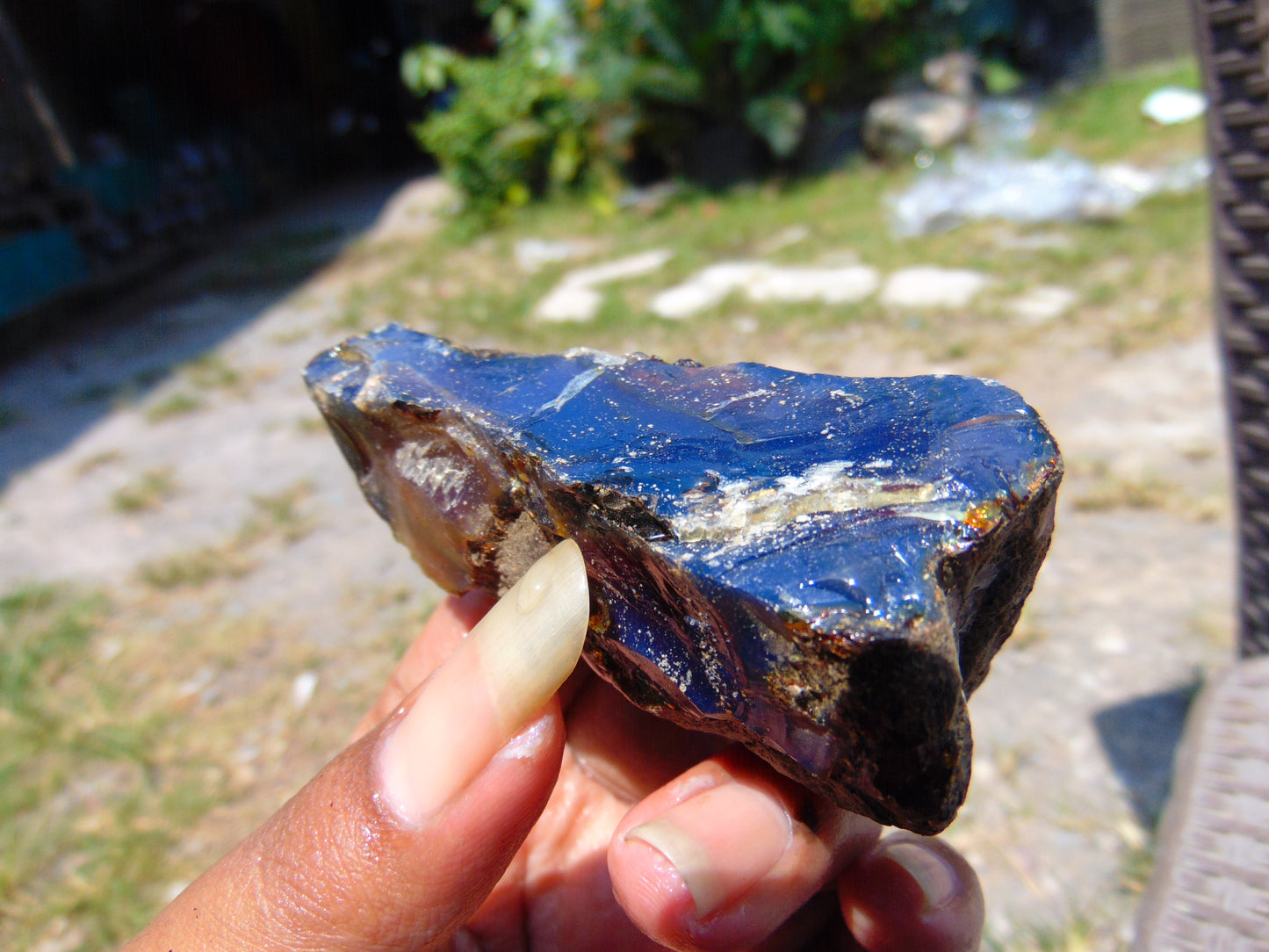 90 gram Rough Raw Indonesian Blue Amber for Healing RBAR36