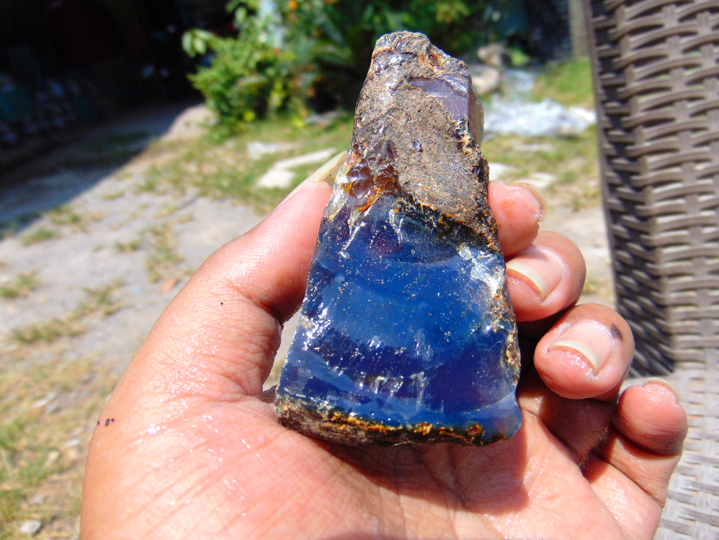 90 gram Rough Raw Indonesian Blue Amber for Healing RBAR36