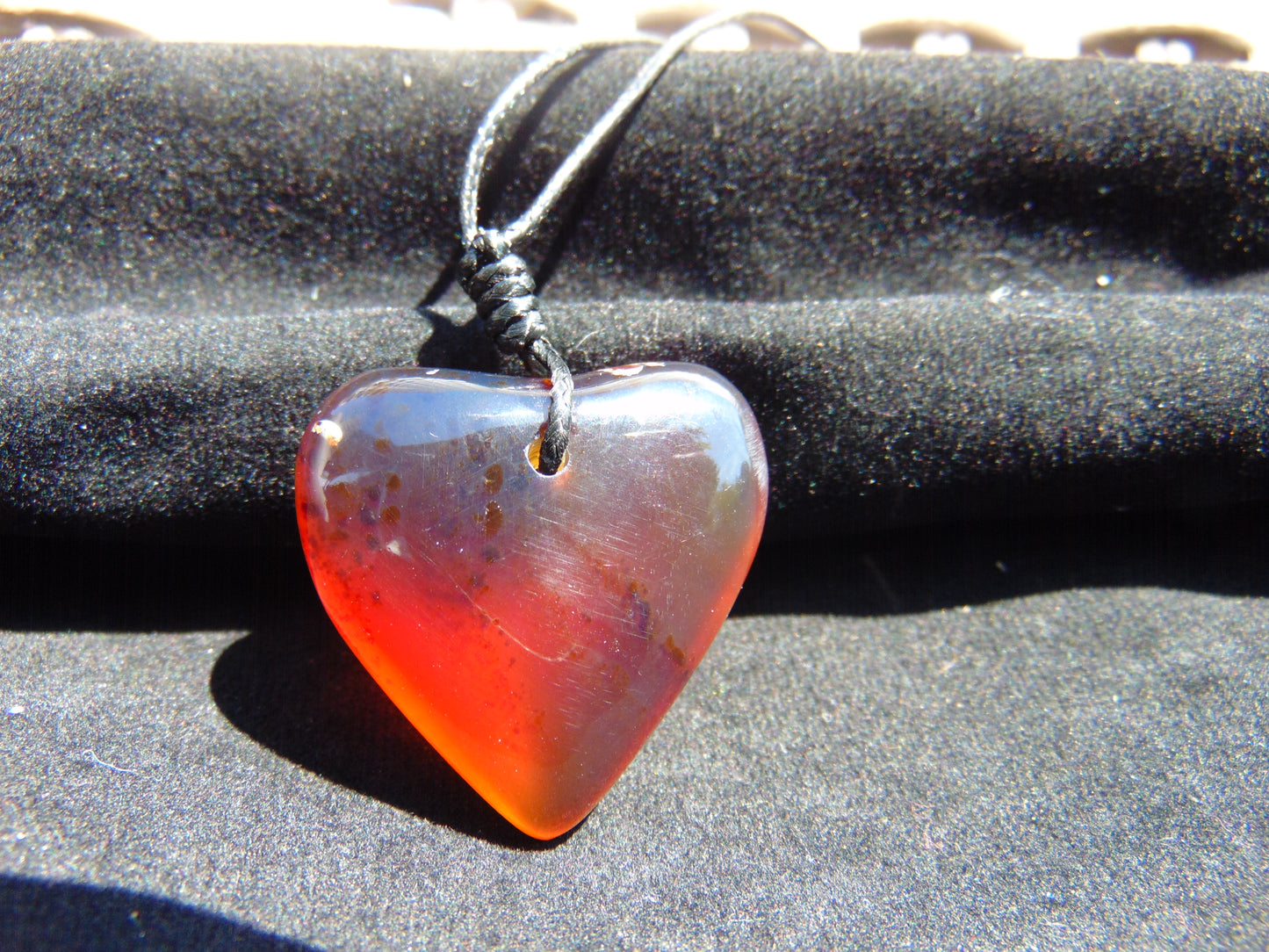 7 gr Heart Pendant Indonesian Blue Amber for Healing 25Y166