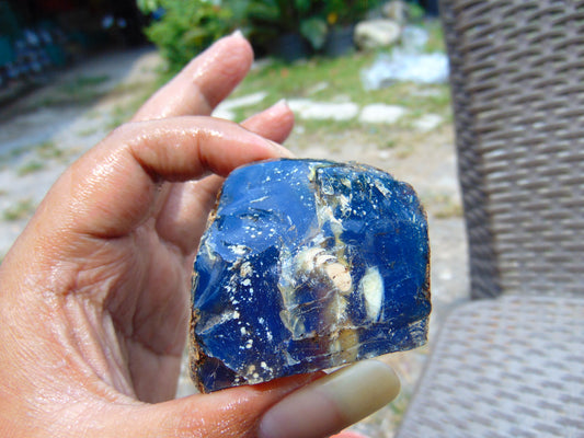 68 gram Rough Raw Indonesian Blue Amber for Healing RBAR26
