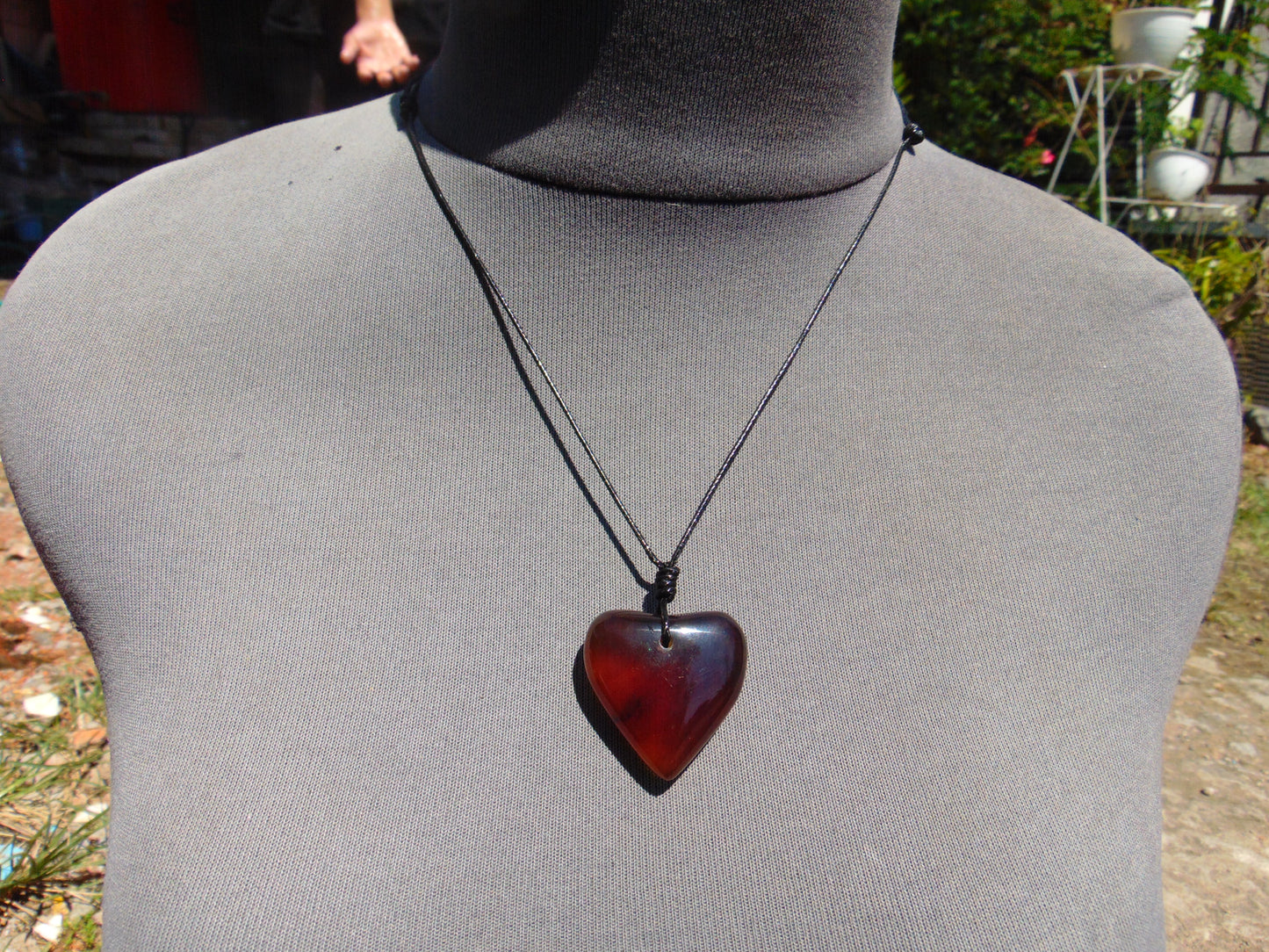 7 gr Heart Pendant Indonesian Blue Amber for Healing 25Y166