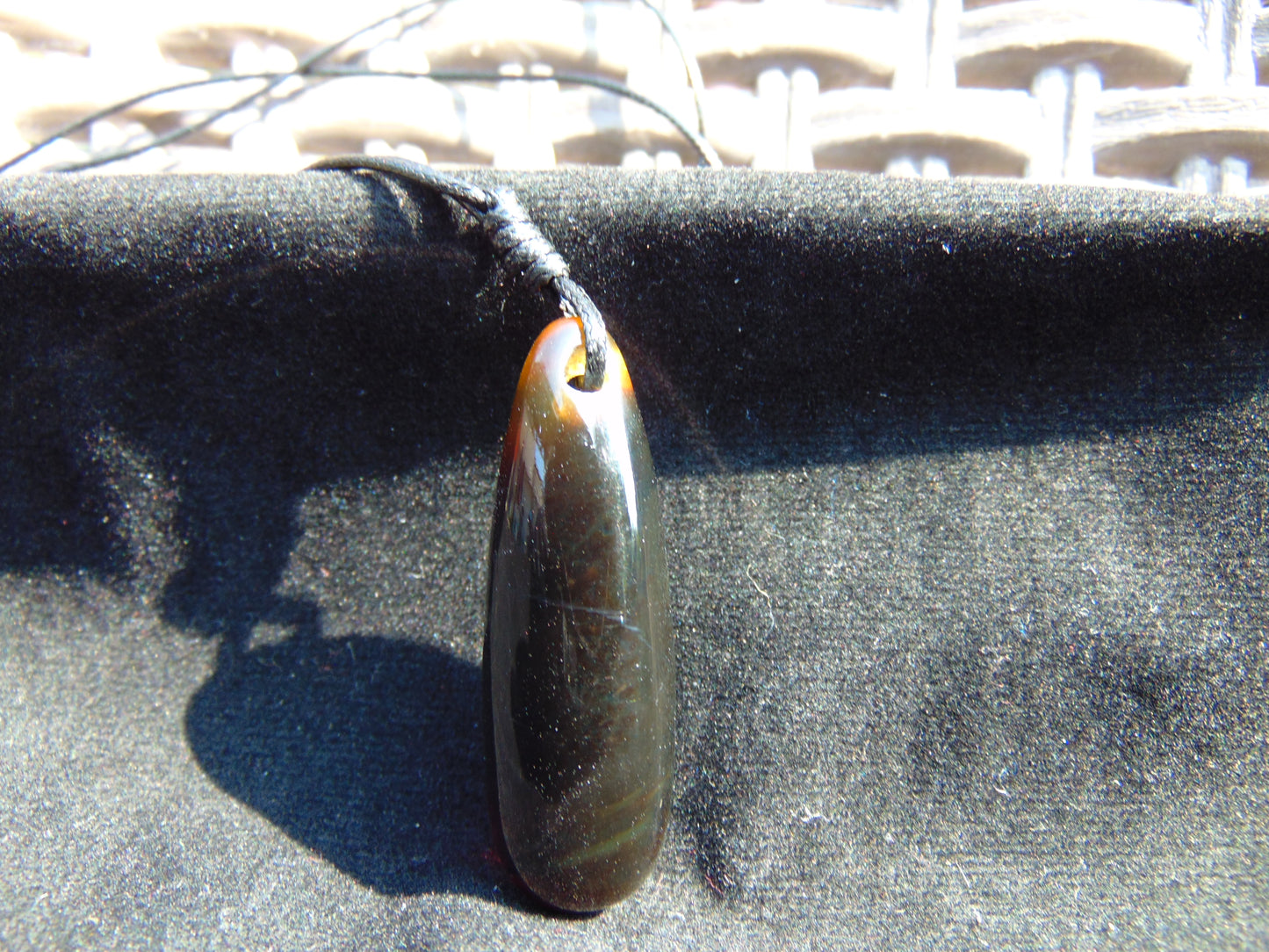 7 gram Teardrop Pendant Indonesian Red Amber for Healing PB243