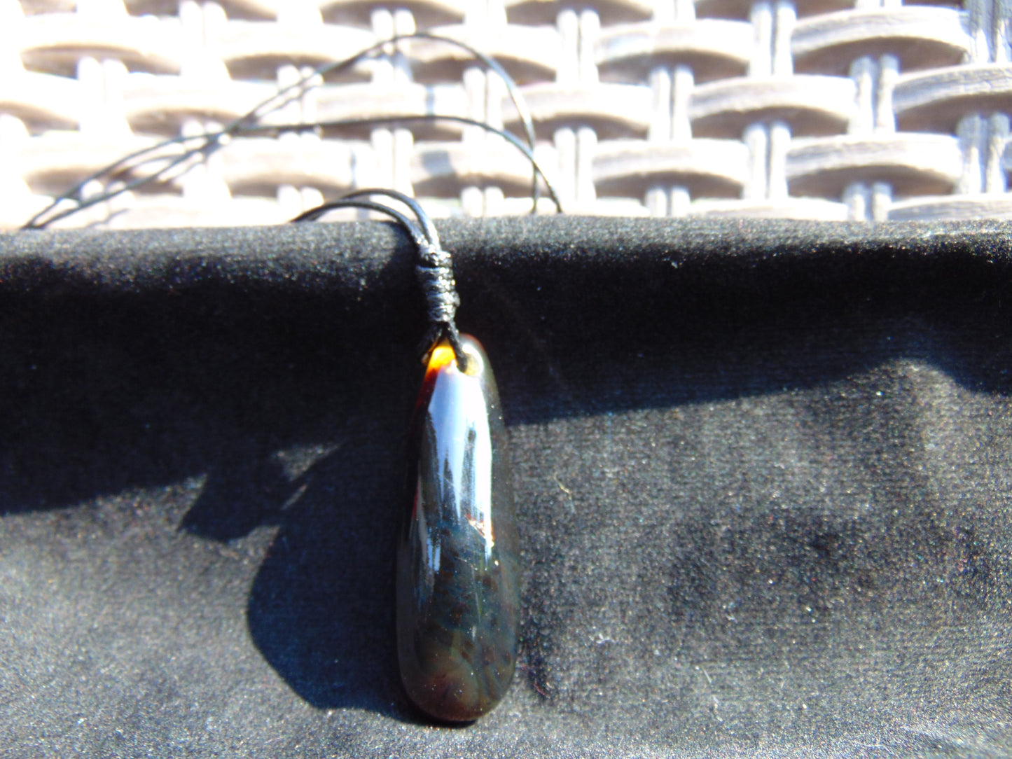 7 gram Teardrop Pendant Indonesian Red Amber for Healing PB243