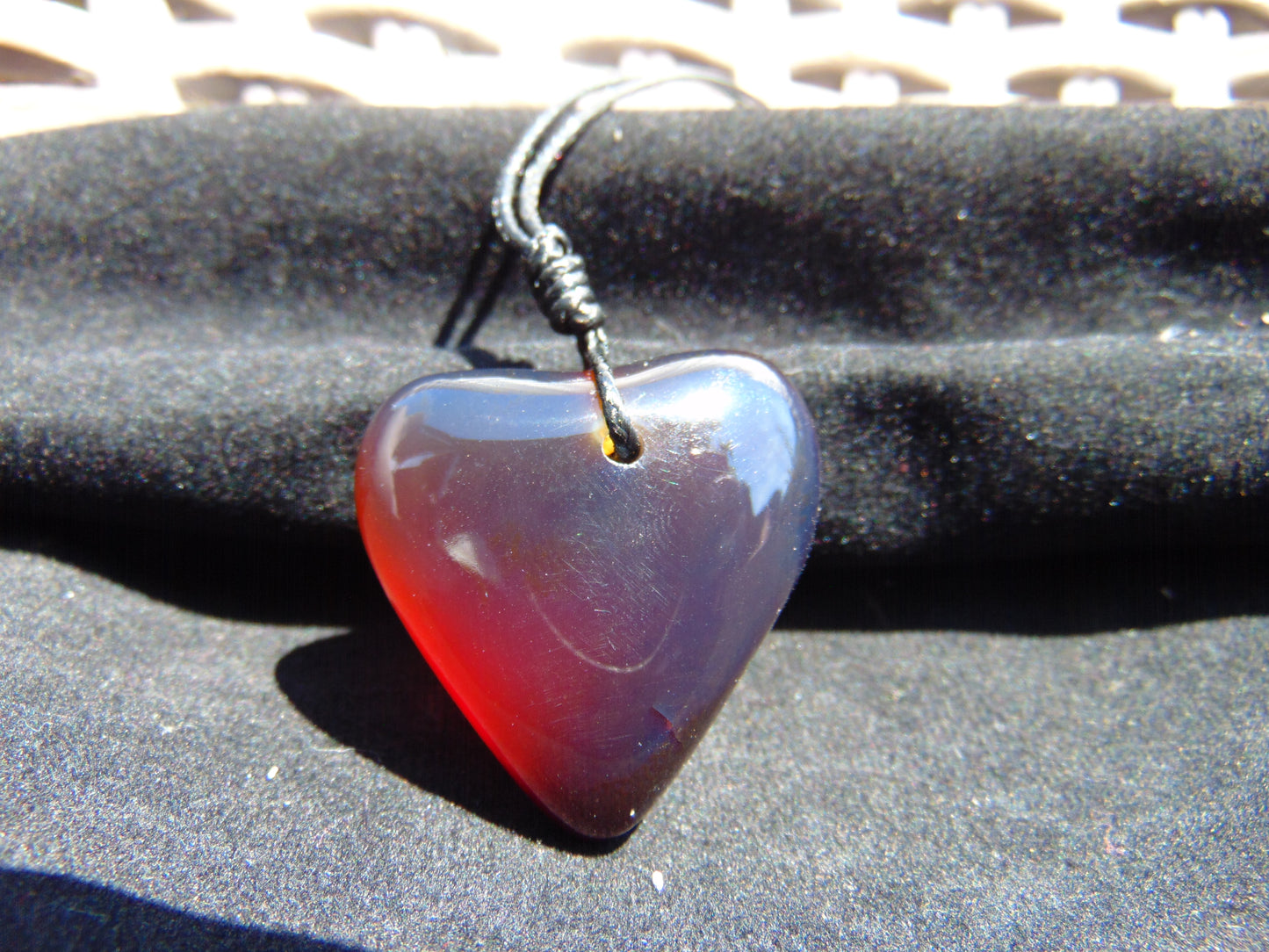 11 gr Heart Pendant Indonesian Blue Amber for Healing 25Y160