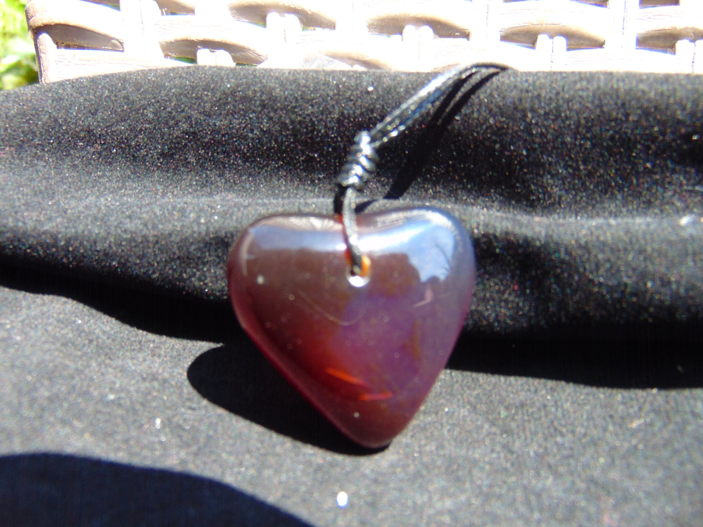 11 gr Heart Pendant Indonesian Blue Amber for Healing 25Y160