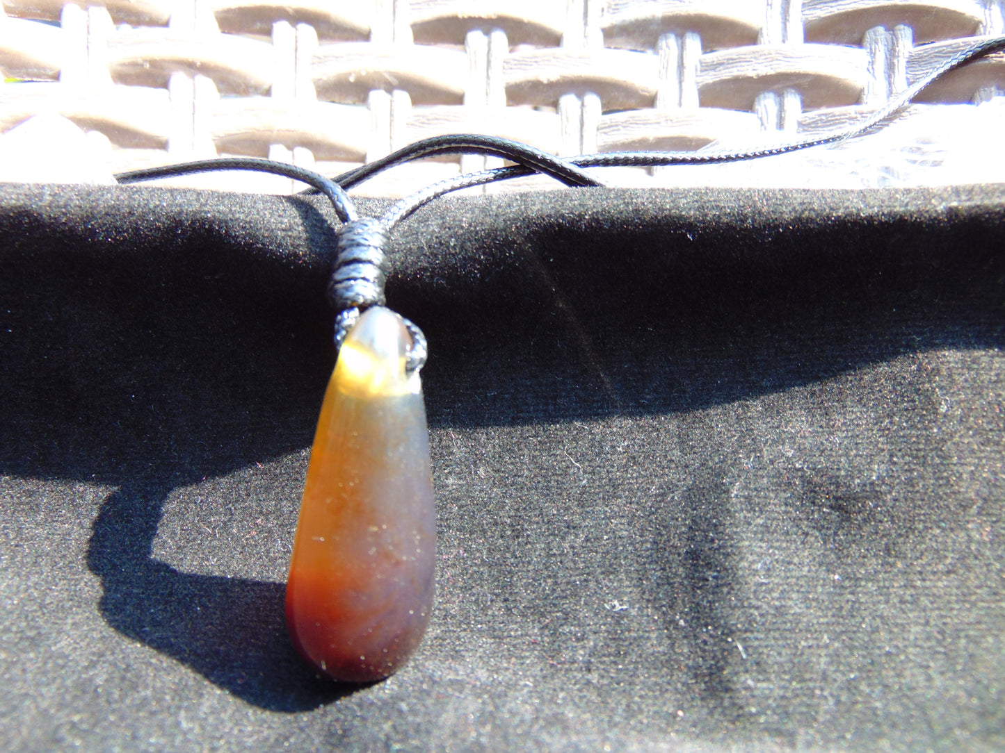 7 gram Pendant Indonesian Blue Red Amber for Healing pb247