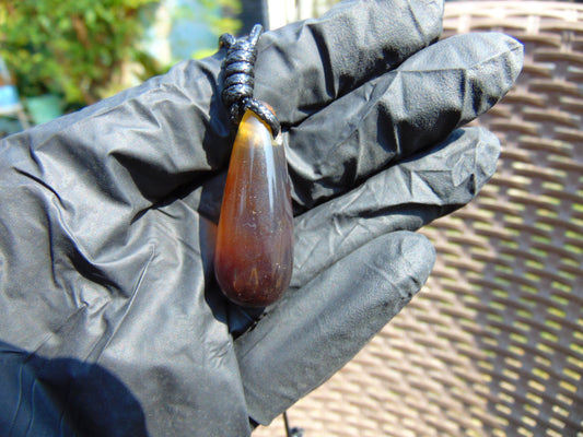 7 gram Pendant Indonesian Blue Red Amber for Healing pb247