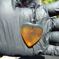 7 gr Heart Pendant Indonesian Crystal Blue Amber for Healing 25Y210