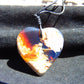 8 gr Heart Pendant Indonesian white blue Amber for Healing 25Y195
