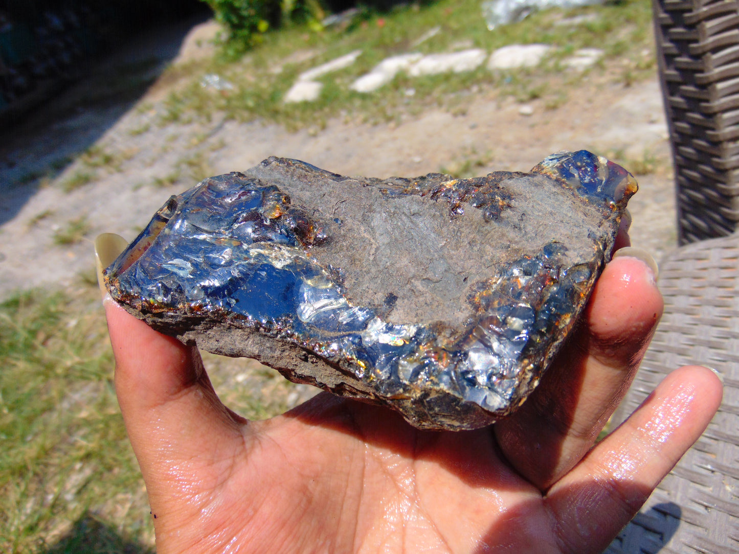 151 gram Rough Raw Indonesian Blue Amber for Healing RBAR16