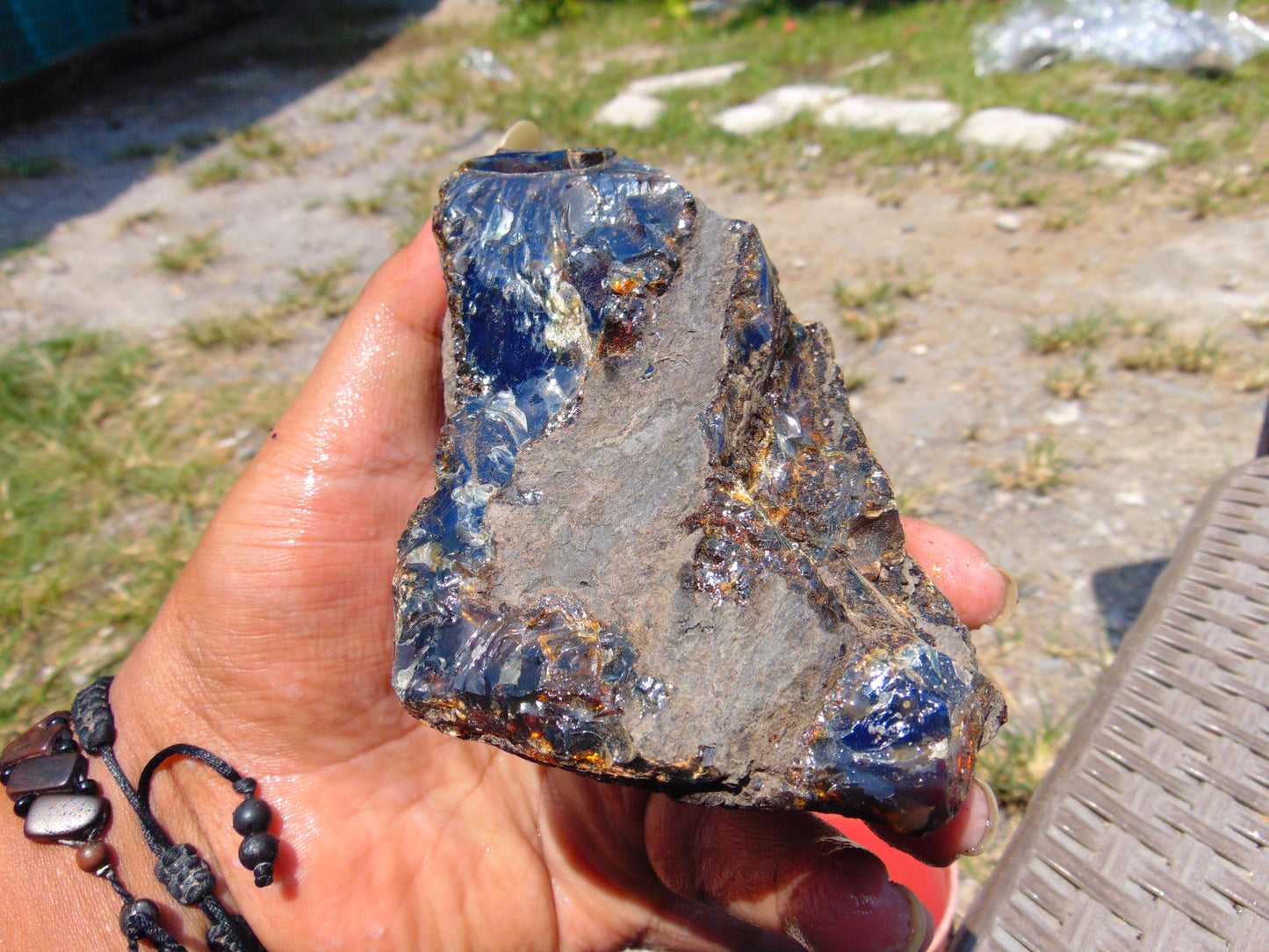 151 gram Rough Raw Indonesian Blue Amber for Healing RBAR16