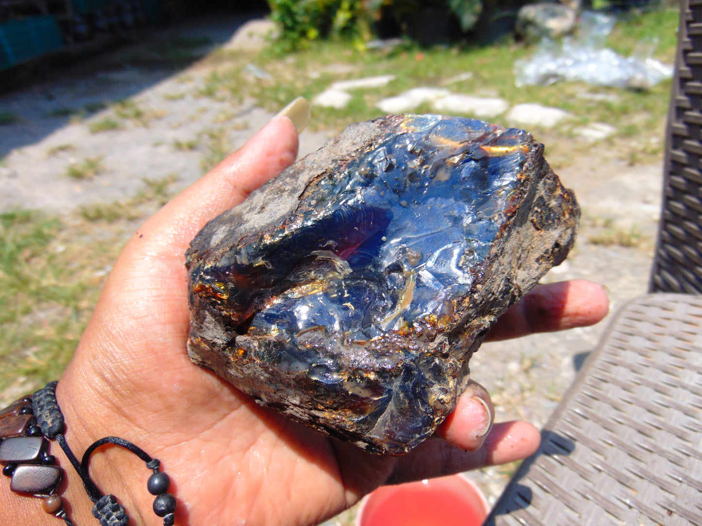 151 gram Rough Raw Indonesian Blue Amber for Healing RBAR16