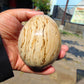 190 gr Shaped Egg - 84x64 mm Indonesia Aromatic Perfumed Yellow Cream Amber , Natural Stone Egg, Unique Home & Altar Decor 26CTL2