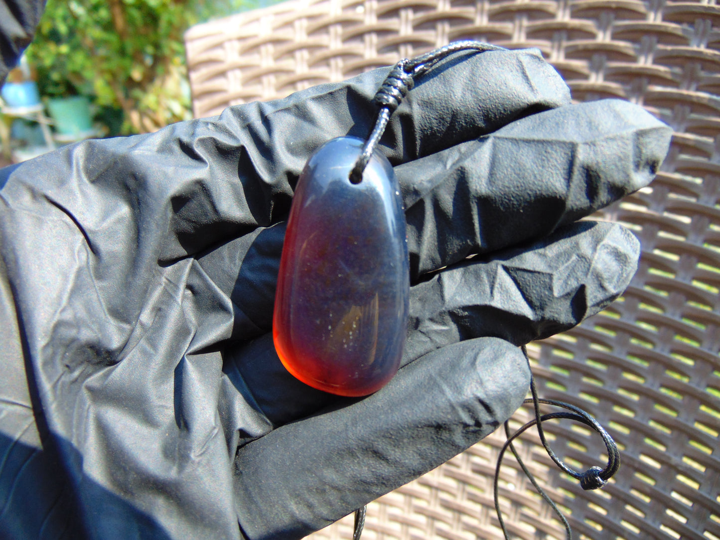 8 gram Pendant Indonesian Blue Amber for Healing a14