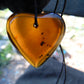 10 gr Heart Pendant Indonesian Blue Amber for Healing 25Y152