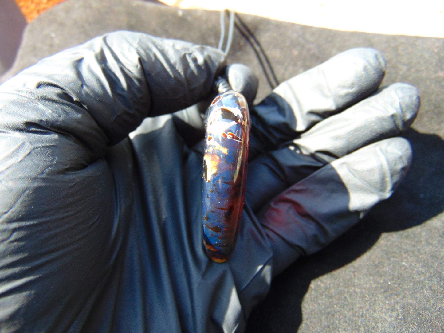 12 gr Heart Pendant Indonesian Blue Amber for Healing 25Y215