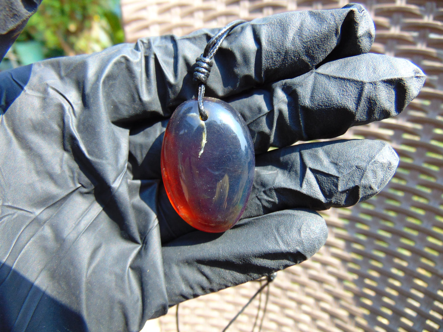 9 gram Pendant Indonesian Blue Amber for Healing N47
