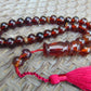 56 gr Hand Tasbih 33+2 Beads 13 mm Indonesian Red Amber for Healing TB14i33