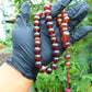 56 gr Hand Tasbih 33+2 Beads 13 mm Indonesian Red Amber for Healing TB14i33