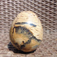 218 gr Shaped  Egg - 82x70 mm Indonesia Aromatic Perfumed Yellow Cream Amber, Natural Stone Egg, Unique Home & Altar Decor 26CTL10