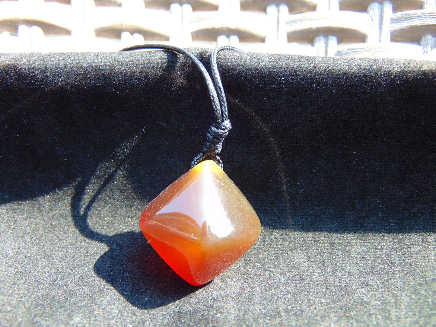 7 gram Teardrop Pendant Indonesian Red Amber for Healing PBY369