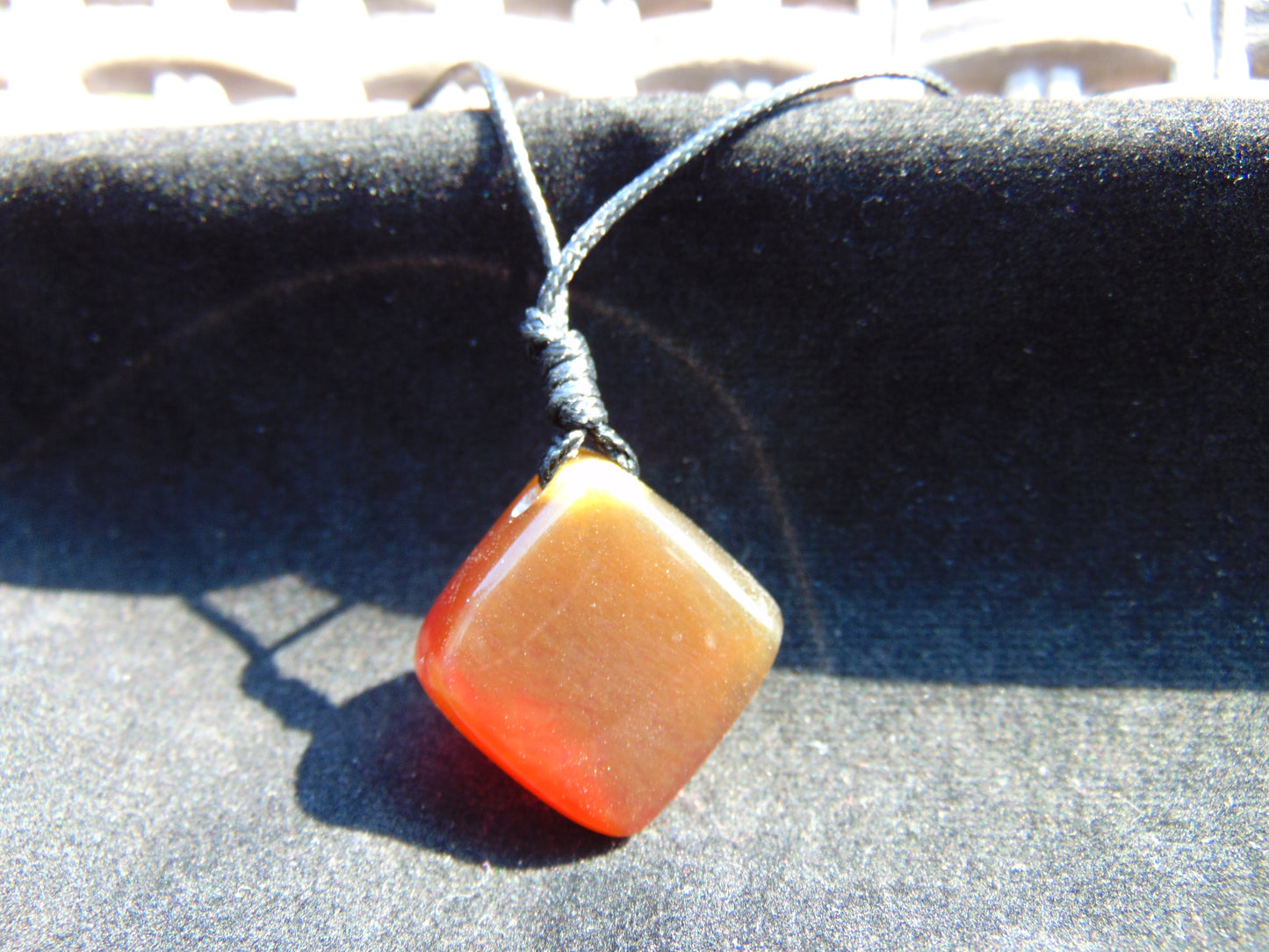 7 gram Teardrop Pendant Indonesian Red Amber for Healing PBY369
