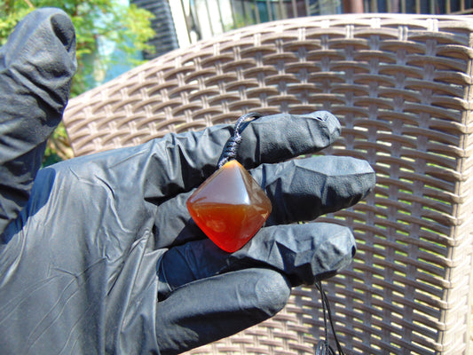 7 gram Teardrop Pendant Indonesian Red Amber for Healing PBY369