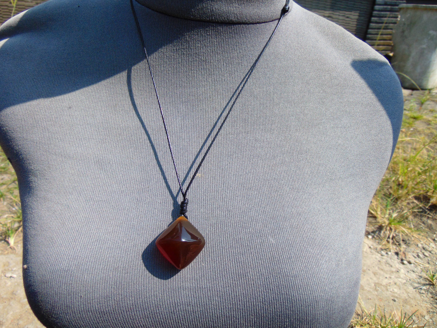 7 gram Teardrop Pendant Indonesian Red Amber for Healing PBY369