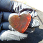 7 gr Heart Pendant Indonesian Crystal Red Amber for Healing 25N203
