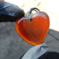 7 gr Heart Pendant Indonesian Crystal Red Amber for Healing 25N203