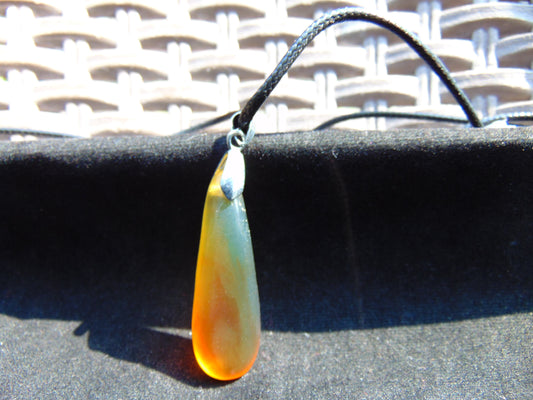 8 gram Teardrop Pendant Indonesian Blue Amber for Healing PB154