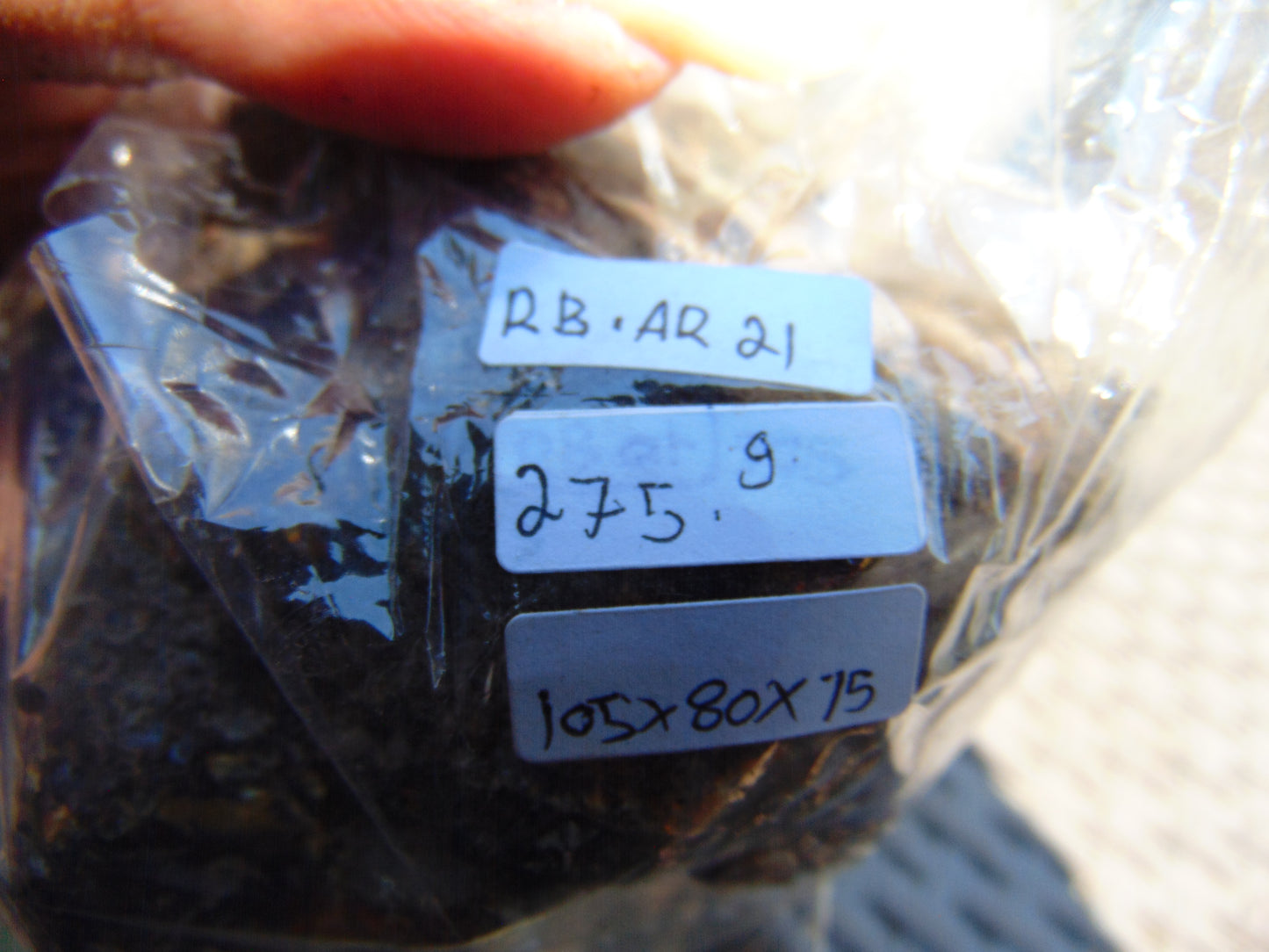 275 gram Rough Raw Indonesian Blue Amber for Healing RBAR21