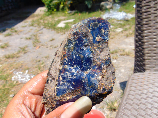 156 gram Rough Raw Indonesian Blue Amber for Healing RBAR27