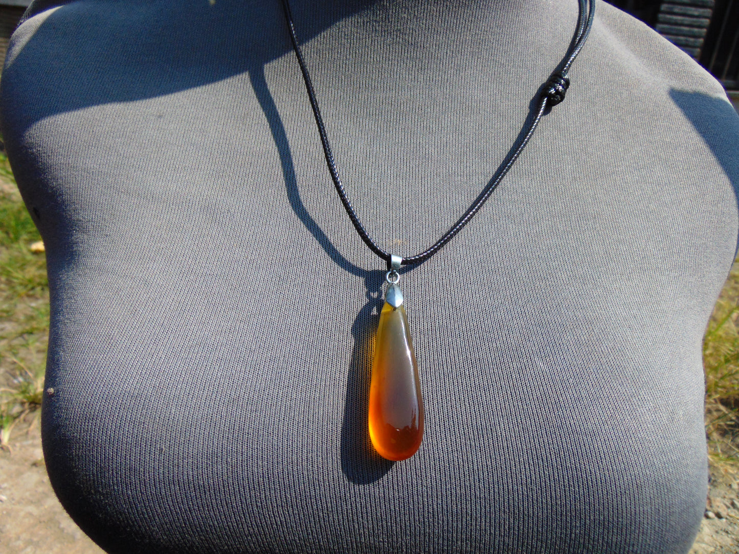 8 gram Teardrop Pendant Indonesian Blue Amber for Healing PB154
