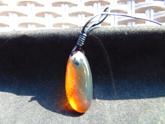 6 gram Teardrop Pendant Indonesian Blue Amber for Healing PB137
