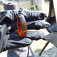 6 gram Teardrop Pendant Indonesian Blue Amber for Healing PB137
