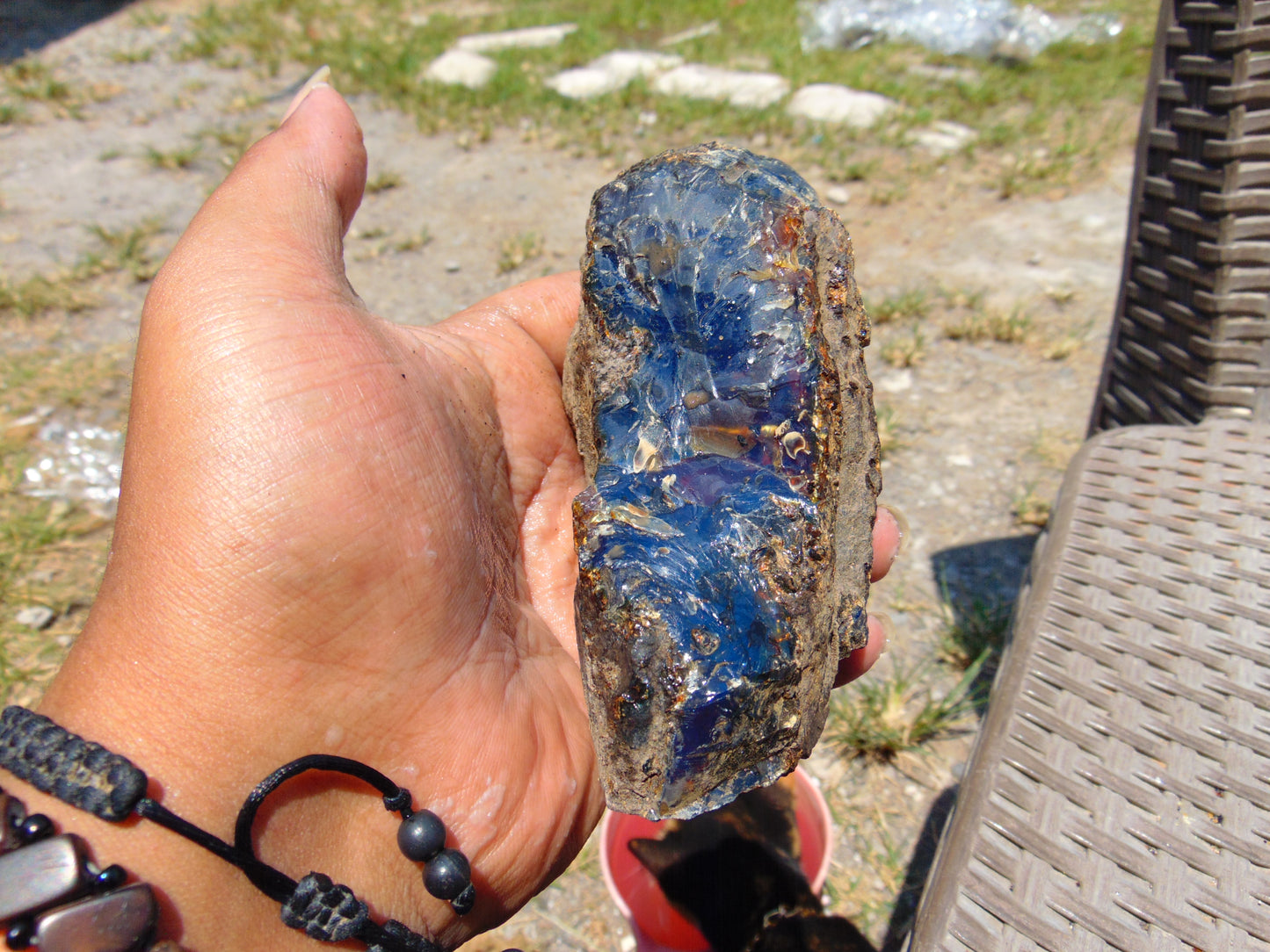 156 gram Rough Raw Indonesian Blue Amber for Healing RBAR27