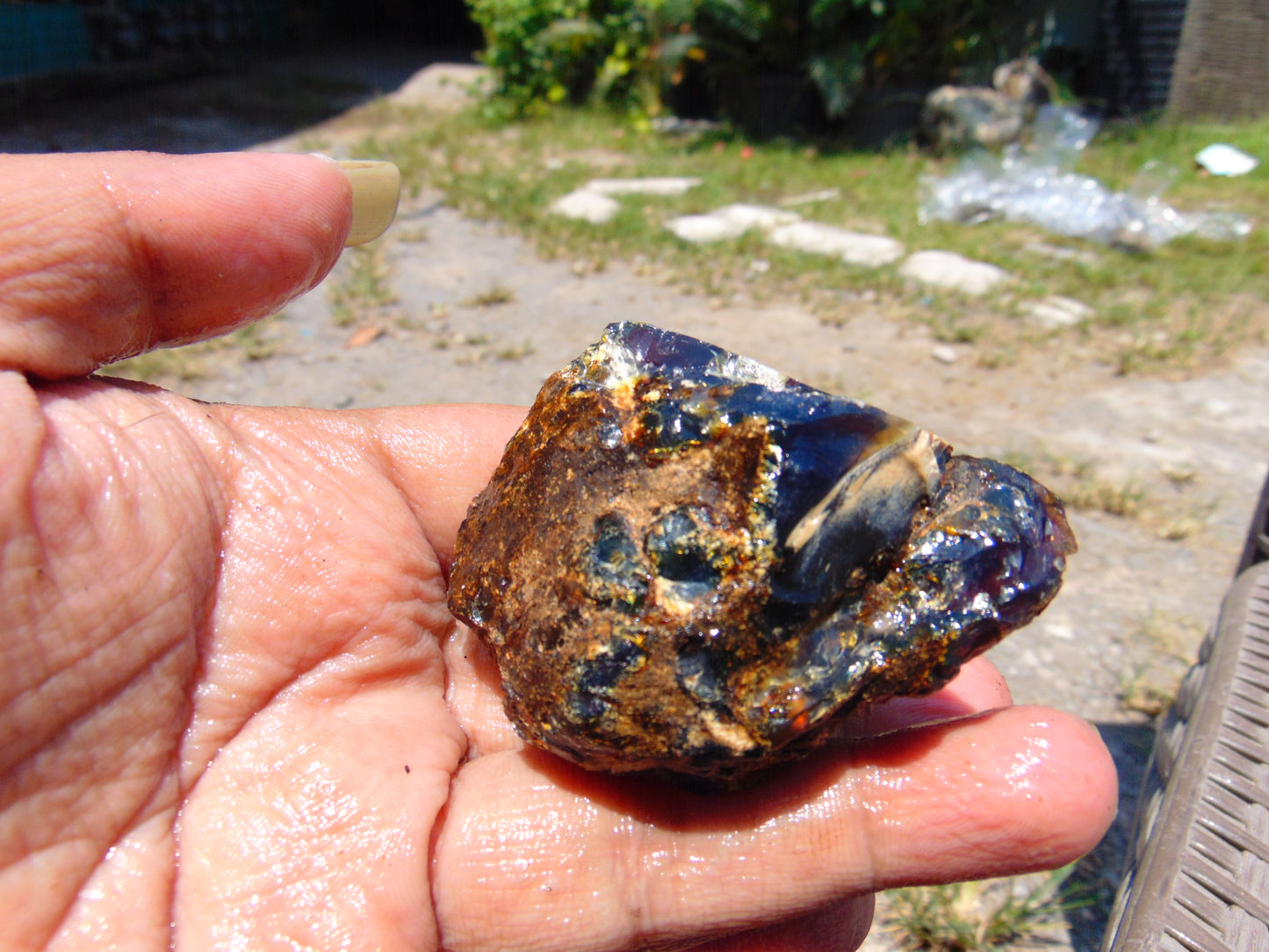38 gram Rough Raw Indonesian Blue Amber for Healing RBAR79
