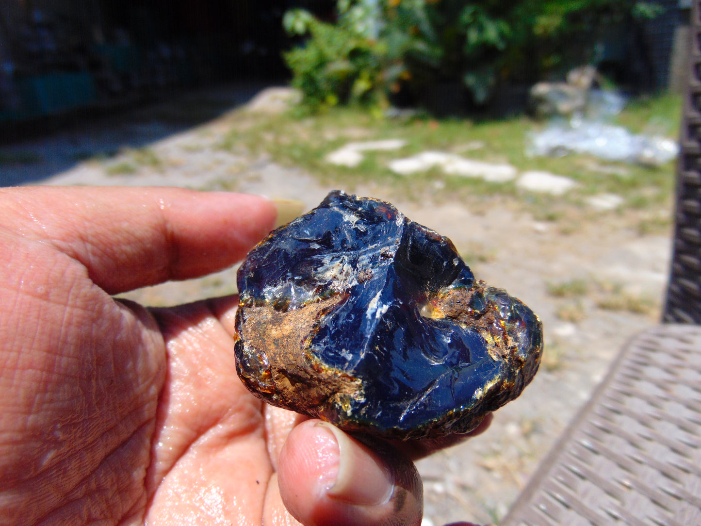 38 gram Rough Raw Indonesian Blue Amber for Healing RBAR79