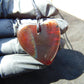 6 gr Heart Pendant Indonesian Red Purple Amber for Healing 25N219