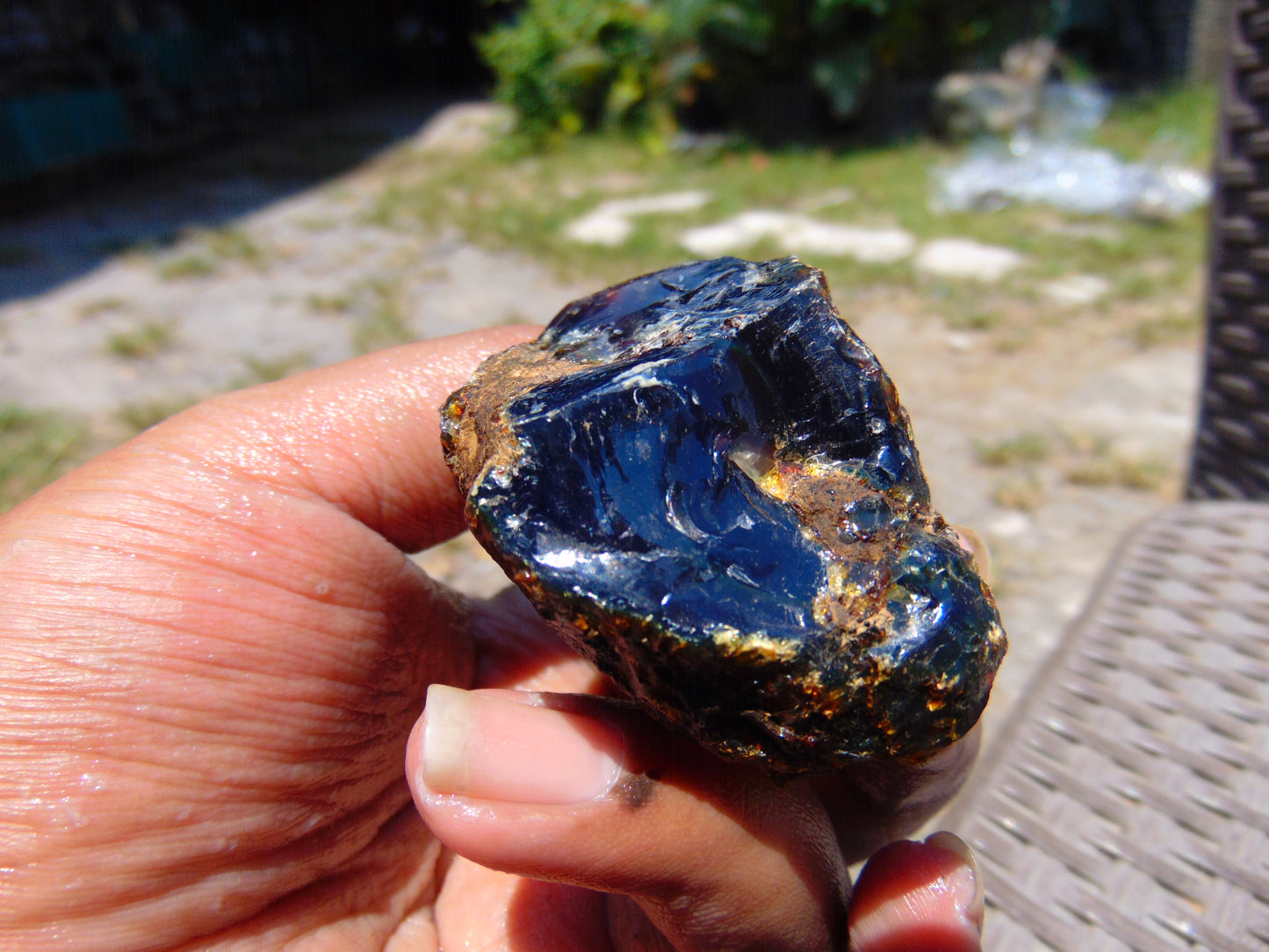 38 gram Rough Raw Indonesian Blue Amber for Healing RBAR79