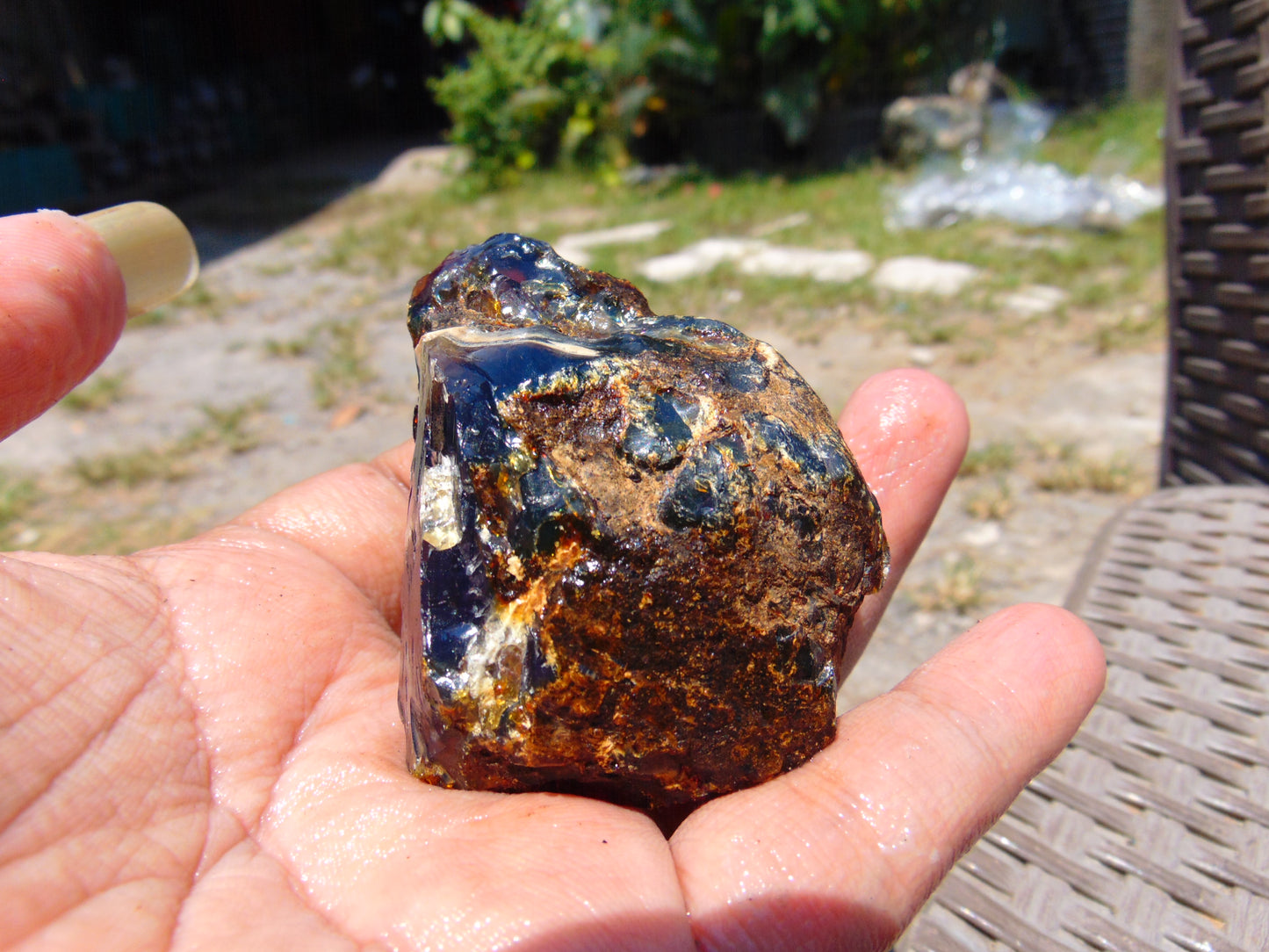 38 gram Rough Raw Indonesian Blue Amber for Healing RBAR79