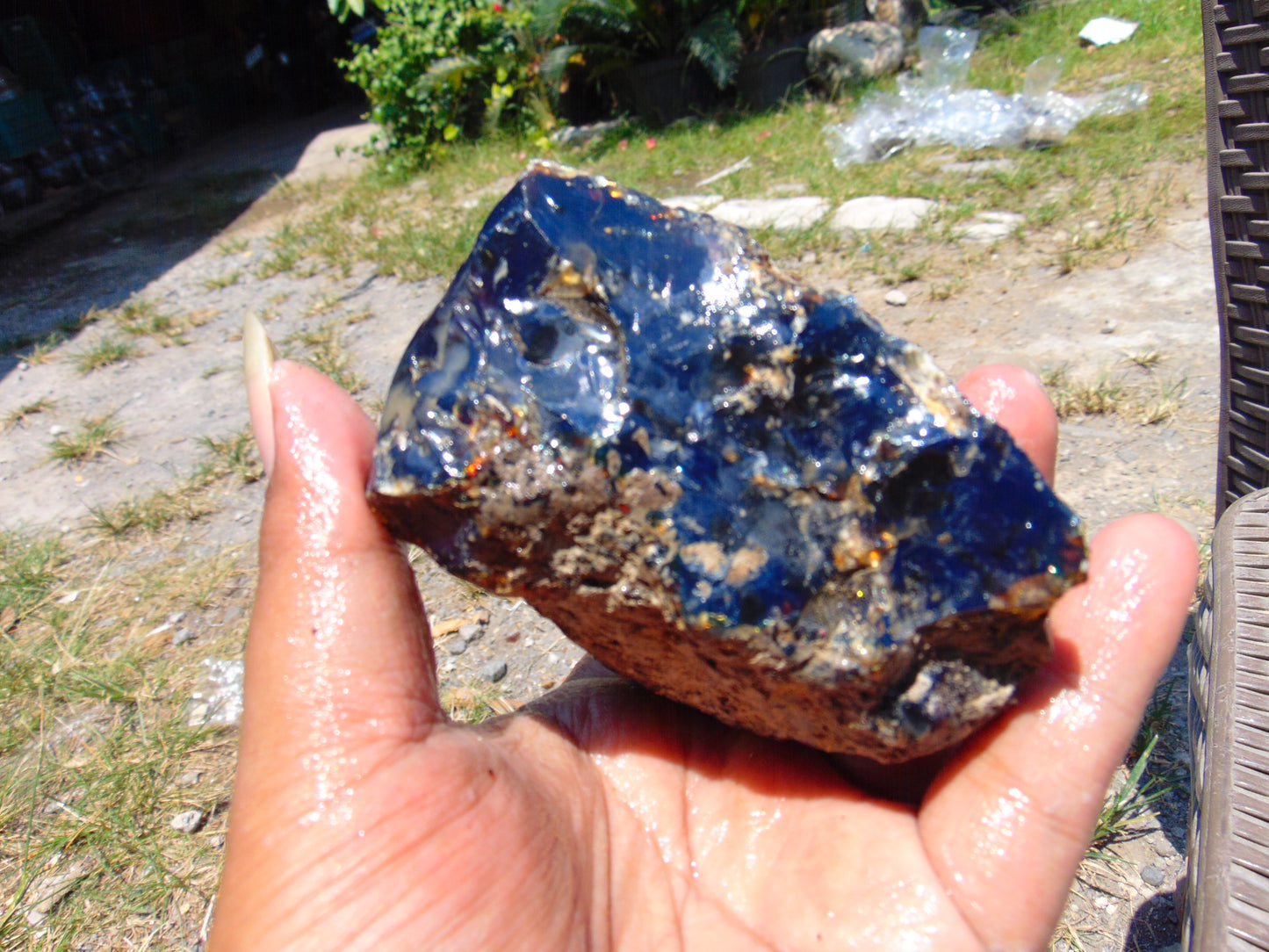147 gram Rough Raw Indonesian Blue Amber for Healing RBAR92